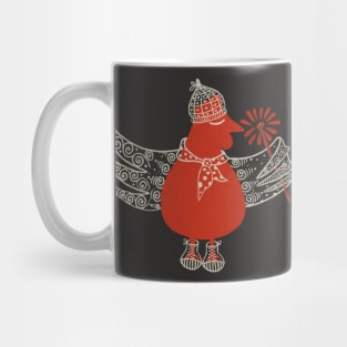 Spring chicken in the style of Russian folklore Mug